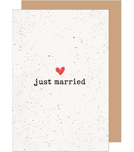 Edition Seidel Premium Square Wedding Greeting Card With Envelope Wedding Card Greeting Card Marriage Just Married Heart (HQ135 SW025