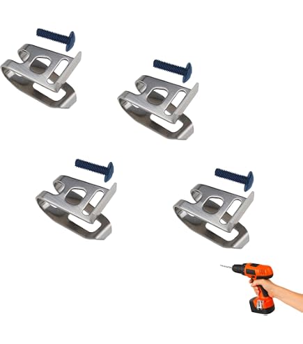 Produktbild von 4 Stück Gürtelclip,Edelstahl Akkuschrauber Haken Halterung,Ersatz