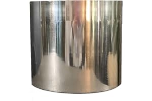 Leaf LEAF-7316 Maceta de Metal con Acabado en Plata cepillada, 20 x 18 cm