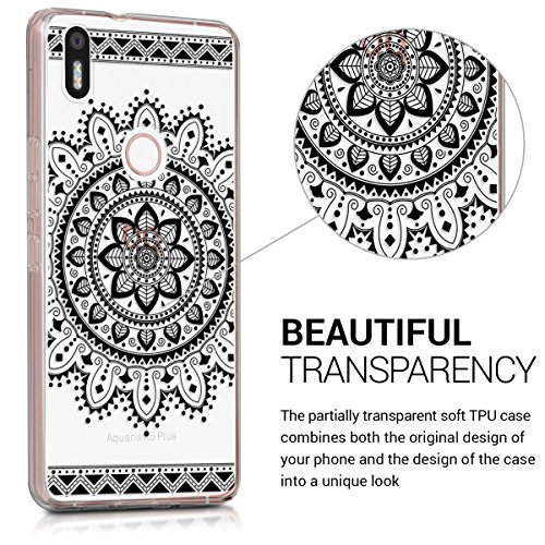 kwmobile Funda para bq Aquaris X5 Plus - Carcasa de TPU para m vil y dise o de Flores Aztecas en Negro Transparente reviews kwmobile Funda para bq Aquaris X5 Plus - Carcasa de TPU para m vil y dise o de Flores Aztecas en Negro Transparente