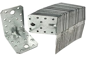 Systafex® 40x Bau-Winkel verzinkt 70x70x55mm mit CE Zulassung und Sicke Winkelverbinder Lochwinkel