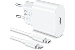 ARCCRA iPhone 15 Ladegerät mit Schnellladekabel, 20W USB-C Adapter und 2m Typ-C Kabel, Ladekabel und Netzteil/Stecker mit PD, Kompatibel mit iPhone 15 Pro Max/Plus, iPads, Samsung Galaxy, Google Pixel