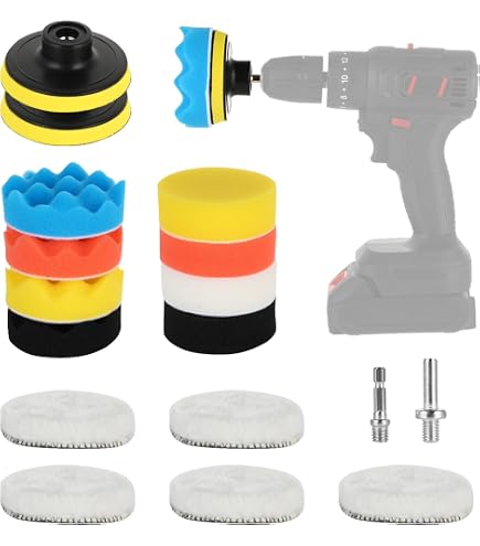 Tallew 60 Pezzi Dischi In Microfibra Per Lucidatrice E Ceretta Auto - Tamponi Per Cofano Da 5-6 Pollici In 3 Colori - 3