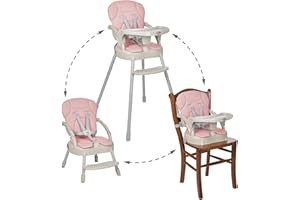 MS BabyWorld- Seggiolone pappa Belly 3 in 1- trasformabile in sollevatore e in sedia - Seggiolone pieghevole MS con seduta imbottita