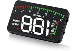 PolarLander auto HUD Head Up display digitale parabrezza OBD2 II tachimetro km/h velocità allarme universale auto HUD A900 8,9 cm