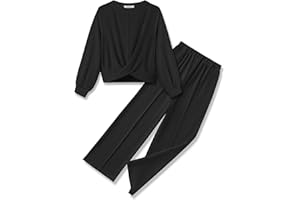 Arshiner Niñas Conjuntos de Ropa Niños Sudadera con Pantalones Conjuntos Otoño Invierno Campañas Ocio Elegante Moda Conjuntos para Niña 5-14 años