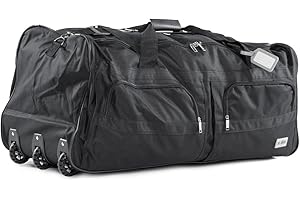 MATTHIAS KRANZ Bolsa de deporte, bolsa de viaje con mango telescópico extensible Negro negro XXL 140 L