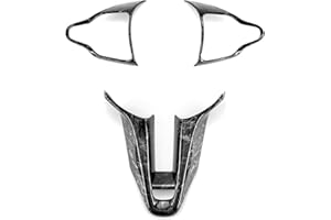 ‎FUEISOF FUEISOF Car Steering Wheel Button Cover and Car Steering Wheel Sticker Cover Carbon Fibre Style Cover Trim Compatible with Hyundai I30 I30N (Forged)