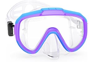 Zeligerstar Snorkel Mask, 180° Panoramic View Diving Mask, Anti-Fog Swimming Mask with UV Protection Lens, Anti-Leak Swimming Goggles for Adult and Kids