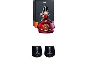 ‎1A SCHIEFER Carlos I Imperial 15 Jahre spanischer Brandy in GP 0,7 Liter + Carlos I Glas -schwarz- + Carlos I Glas -schwarz-