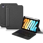 Fogy Apple iPad mini 7 (A17 Pro)2024/iPad Mini 6.Nesil 2021 ile Uyumlu Mag Touchpad Blutooth Işıklı RGB Standlı T&uuml;rk&ccedil;e Q Klav