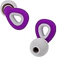 Ear Plugs Noise Cancelling for Sleep, Silicone Earplugs for Work, Reusable Hearing Protection Ear Plug Suitable for Concert, Travel, Flights, with 3 Sizes Ear Tips S, M, L (Purple)