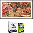 SAMSUNG QN65LS03DA 65 inch The Frame QLED 4K Smart TV (2024 Model) Bundle with Redeemable DIRECTV Gemini Air Streaming Device and 1 YR CPS Enhanced Protection Pack