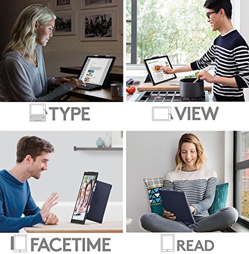 Logitech 920-008440 Slim Combo abnehmbarer, hintergrundbeleuchteter Tastatur mit iOS-Sondertasten und Smart Connector für Apple iPad Pro, 32,76 cm (12,9 Zoll) (1/2 Generation) schwarz - 9