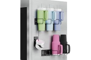 ZOEQIDE Zubehör Stanley Cup Magnetischer Flaschenorganizer-Schrank für 40 oz Trinkflaschen – Starker Flaschen-Organizer mit Haken für Tumbler-Zubehör, Rustikaler Flaschenorganizer Kühlschrank & Eisenflächen