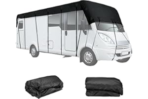AGRDEED Caravan Cover, Motorhome Top Roof Cover, Waterproof Motorhome Caravan Roof Covers Car Protective Cover 210d Oxford Universal Roof Protection Tarpaulin Cover Tarpaulin (6.5 X 3 M)