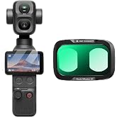 K&amp;F CONCEPT DJI Osmo Pocket 4P ile Uyumlu Black-Mist 1/4 Filtre Kiti | Ge&ccedil;meli Montajlı Siyah Dif&uuml;zyon 1/4 Filtre, Sinematik 