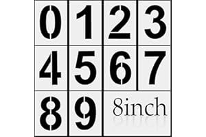 STYQUENZER Lot de 10 pochoirs en plastique réutilisables de 20 cm - Pour numéros de maison et de stationnement