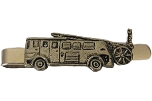 PRIDEINDETAILS Fire Engine PP-T25 English Pewter emblem on a Tie Clip (slide) Handmade In Sheffield