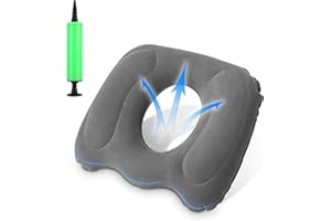 Cexovo Poduszka do Siedzenia Ortopedyczna,Poduszka na Krzesło Biurowe,Nadmuchiwana Poduszka,Z Pompą Powietrza,Oddychająca Poduszka do Siedzenia,Poduszka na Krzesło Biurowe,do Kości Ogonowej,Odleżyn