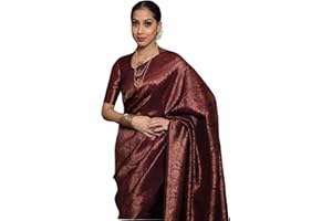Avantika Fashion Damen Kanjivaram Banarasi Sarees aus reiner Seide, mit Blusenteil