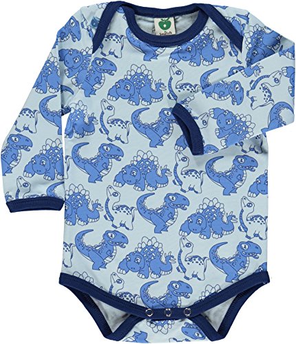 Smafolk Long Sleeved Body - Blue Dinosaur - Size 68cm - 4-6 Months