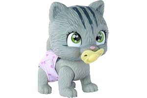 Simba - Pamper Petz Gattino, 105953051, +3 anni, funzione beve e bagna, con pannolino, zampina gender reveal, con 3 accessori