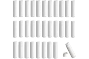 HXJDAM Puste tubki do szminek, 30 sztuk, puste tubki z tworzywa sztucznego, pojemnik na pomadkę do ust, do samodzielnego napełniania, z nasadką (białe, 5 ml)