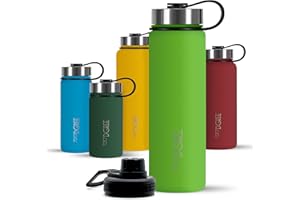 720°DGREE Borraccia Termica “noLimit“ 410ml, 530ml, 710ml, 950ml, 1200ml - Senza-BPA, Acciaio Inox, Doppia parete, Prova Perdite anche per Acido Carbonico - Borraccia Termos +Tappo Sportivo Gratuito