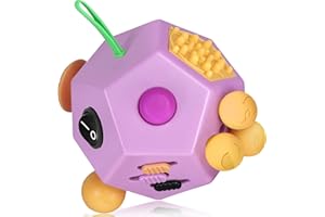 VCOSTORE Fidget Cube with 12 Sides, Original Fidget Toys Cube, Adult Infinity Magic Toys, Anti Stress Cube for Children and Adult with ADHD, ADD, ASD, ADHD