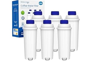 Waterdrop Filtres à Café, Remplacement pour Filtre à Eau De'Longhi® DLSC002, Compatible avec les Machines à café et Expresso De'Longhi® Magnifica® S, Eletta® Explorer, Dinamica® et la Série ECAM (6)