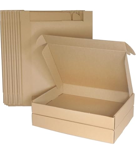 Smiley Pack Postdozen, maxi, bruin, grootte en hoeveelheid naar keuze, verzenddozen, goederenzending, boekenzending, DHL, Hermes, DPD, GLS, UPS, postverzending, 350 x 250 x 50 mm (25 stuks, bruin