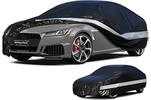 Weleyclore Coupe Car Cover Waterproof Breathable,Outdoor Car Covers Custom Rain Snow UV Dust Protection.Fit for Audi TT,BMW Z4,Jaguar F type,Porsche 718 Cayman,Nissan 350Z 370Z,etc,Black B3