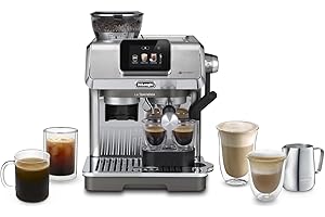 ‎DE'LONGHI De'Longhi Specjalista dotykowy EC9455.M ekspres do kawy z młynkiem do kawy, funkcja Cold Brew, automatyczne i ręczne spienianie mleka, 10 bezpośrednich przepisów, wyświetlacz dotykowy, w zestawie