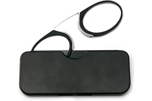 KODILIN Occhiali da Lettura 2.5 Mini Lettore di Naso a Clip per Uomini e Donne, Occhiali da Lettura Flessibili Portatili Antiscivolo Nero