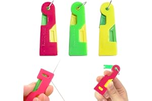 GENERIC Needle Threader, Plastic Hand Sewing Needles, DIY Needle Threaders, Automatic Needle Threaders for Hand Sewing and DIY Needle Threader Tool (3 PCS)
