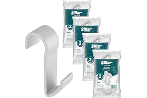 Sillar Ganci per termoarredo bianchi 8 pezzi – ganci scaldasalviette bagno senza forare, appendini termoarredo bagno, ganci doccia accappatoio, porta asciugamani termosifone ABS