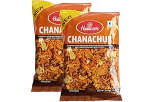 ONE STOP DEALERS Haldiram’s Savory Snacks – Easy to Carry Anywhere – Crispy, Crunchy & Spicy – Delicious Indian Namkeen Snacks – Made With Authentic Taste – Enjoy At Tea Time (Haldiram Chanachur, Pack of 2)