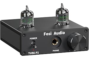‎FOSI AUDIO Fosi Audio P2 Wzmacniacz słuchawkowy Przedwzmacniacz z rurką próżniową Mini stereo Hi-Fi z ochroną wyjścia niskiego hałasu z uziemienia do słuchawek