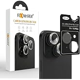 Fixmaster iphone 15-15 Plus Uyumlu Kamera Lens Koruyucu, Siyah, Orijinal Rengiyle Kusursuz Uyum, Darbe Emici, 9H Temperli Cam