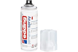 edding 5200 Vernis clair permanent en bombe - transparent et brillante - 200 ml - Vernis acrylique fini brillante - pour fixer et protéger la peinture - vernis en aérosol