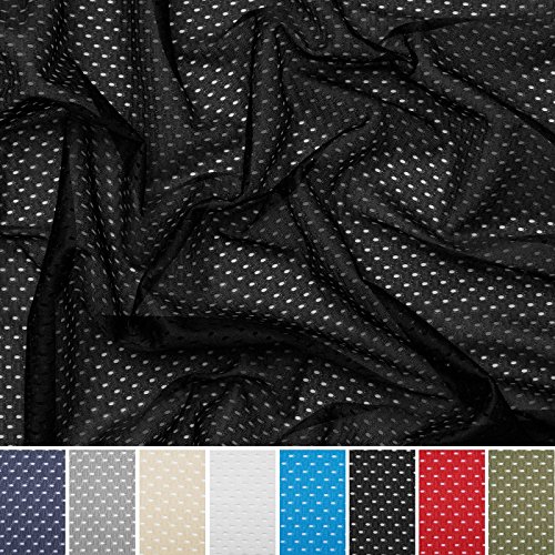 Coolmax® Mesh - schnell trocknend, Feuchtigkeitstransport - Meterware (schwarz)