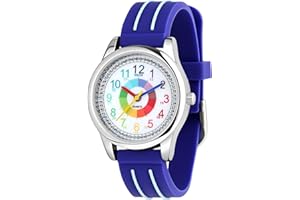 OSDUE Children's Watch for Children, Learning Watch with Hands for Boys and Girls, 30 m Waterproof Watch for Birthdays, Easter, Children's Day, Christmas, High-Quality Quartz Movement