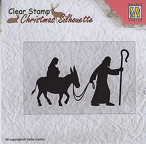Nellie Snellen CSIL002 Christmas silhouette clear stamps 74 x 44 mm