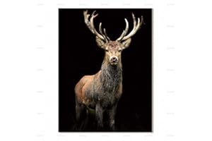 FENGJIAREN Impression Haute Définition Affiches Et Impressions Art Peinture De Toile De Décoration De Cerf Animaux pour Le Salon Home Decor sans Cadre, 80Cm × 120Cm