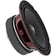 DS18 PRO-X6.4M Loudspeaker - 6.5", Midrange, Red Aluminum Bullet, 500W Max, 250W RMS, 4 Ohms - Premium Quality Audio Door Speakers for Car or Truck Stereo Sound System (1 Speaker)