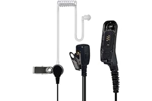 YNIBST Pinganillo para Radio con Micrófono, Compatible con Motorola Walkie Talkie, para DP-3400, DP-4400, DP-4800, XPR-6300 y XiR P8200, Auricular para Walkie Talkie (Tubo de Aire)