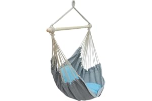 AMANKA Chaise Suspendue pour Enfants avec Coussin - Balançoire pour Chambre d'enfant et Jardin - Intérieur Extérieur
