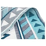 miaVILLA Outdoor-Teppich – Wendeteppich – Grau Weiß – Blau – 120 x 180 cm - 5