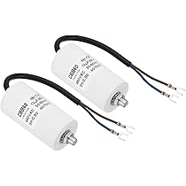 Condensatore Per Motore CBB60 25UF 450VAC 50/60Hz - Tappo Bianco Rotondo, Per Avviamento
